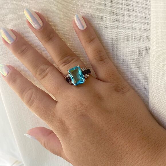Vintage-style blue ring 💙 - Picture 1 of 6